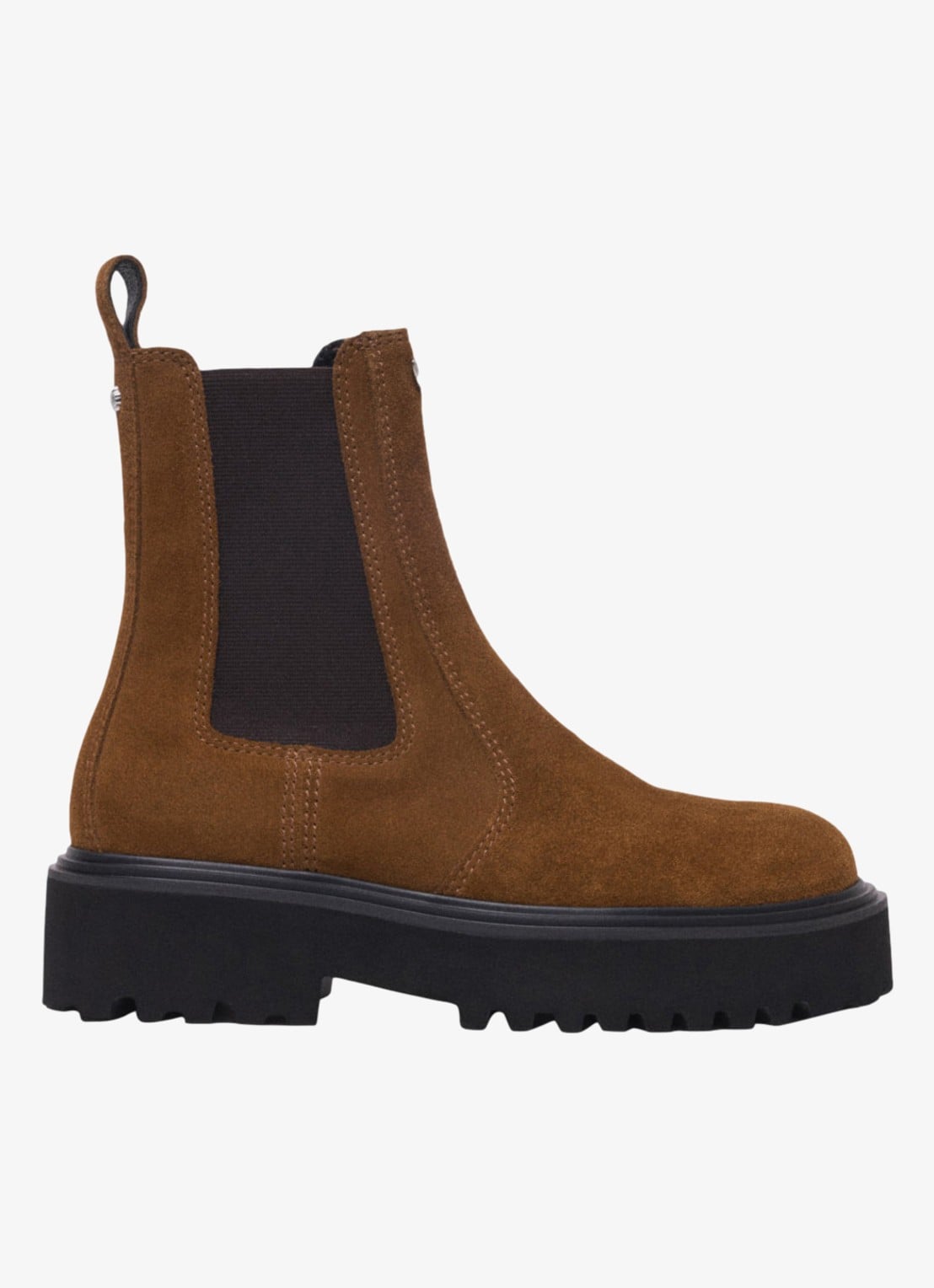Maje Chelsea boot van suède - voorkant bruin