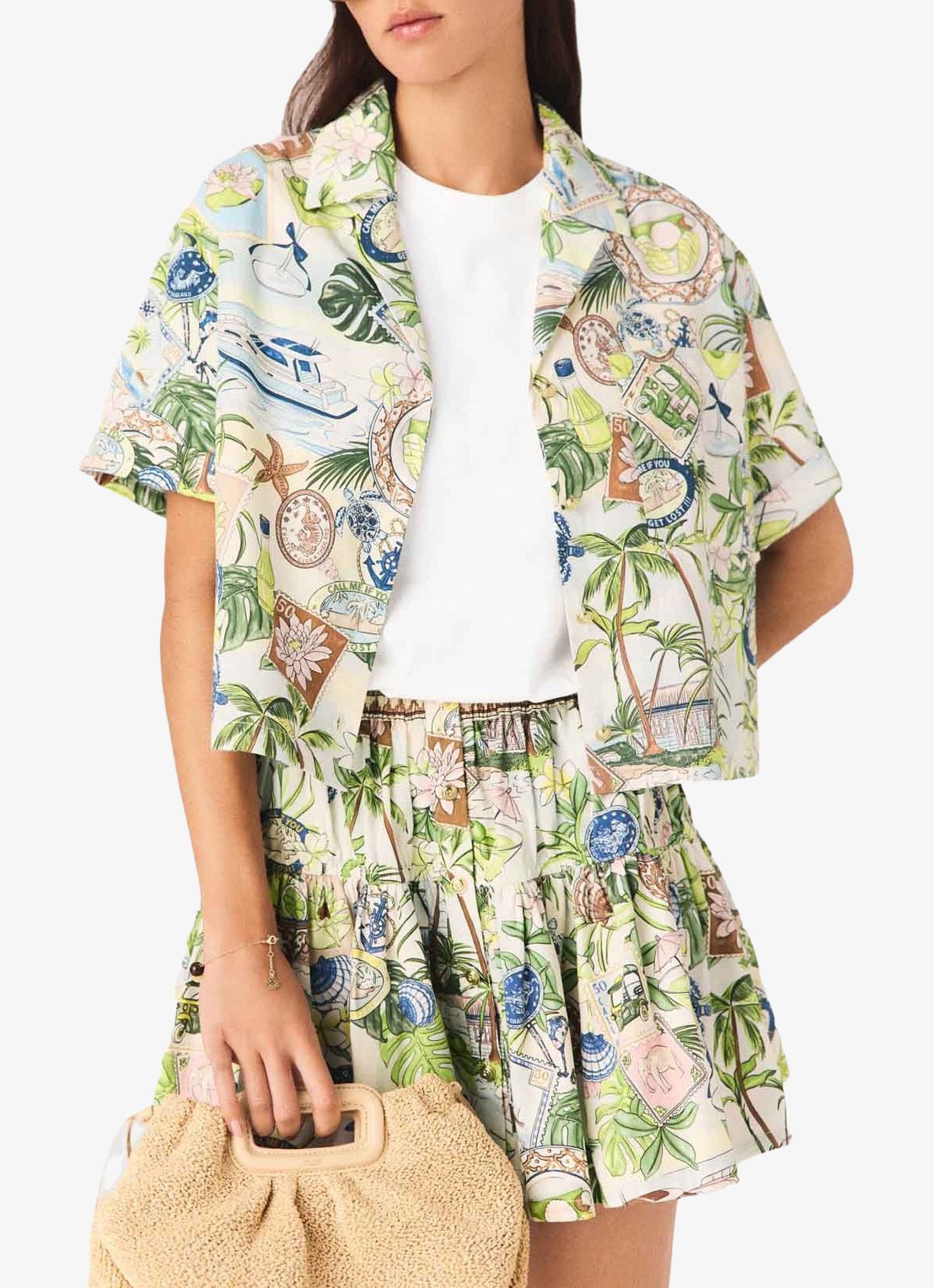 Maje Cifesti blouse met print - detail 4 groen