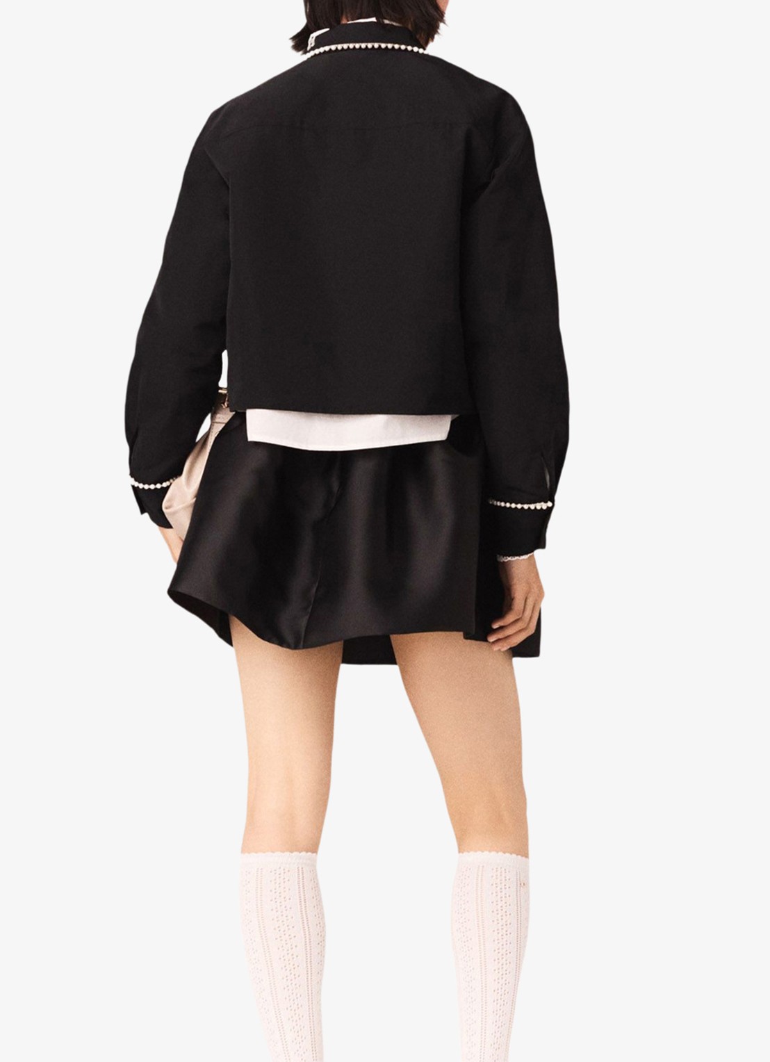 Maje Ciperly blouse met borstzak - achterkant 4 zwart