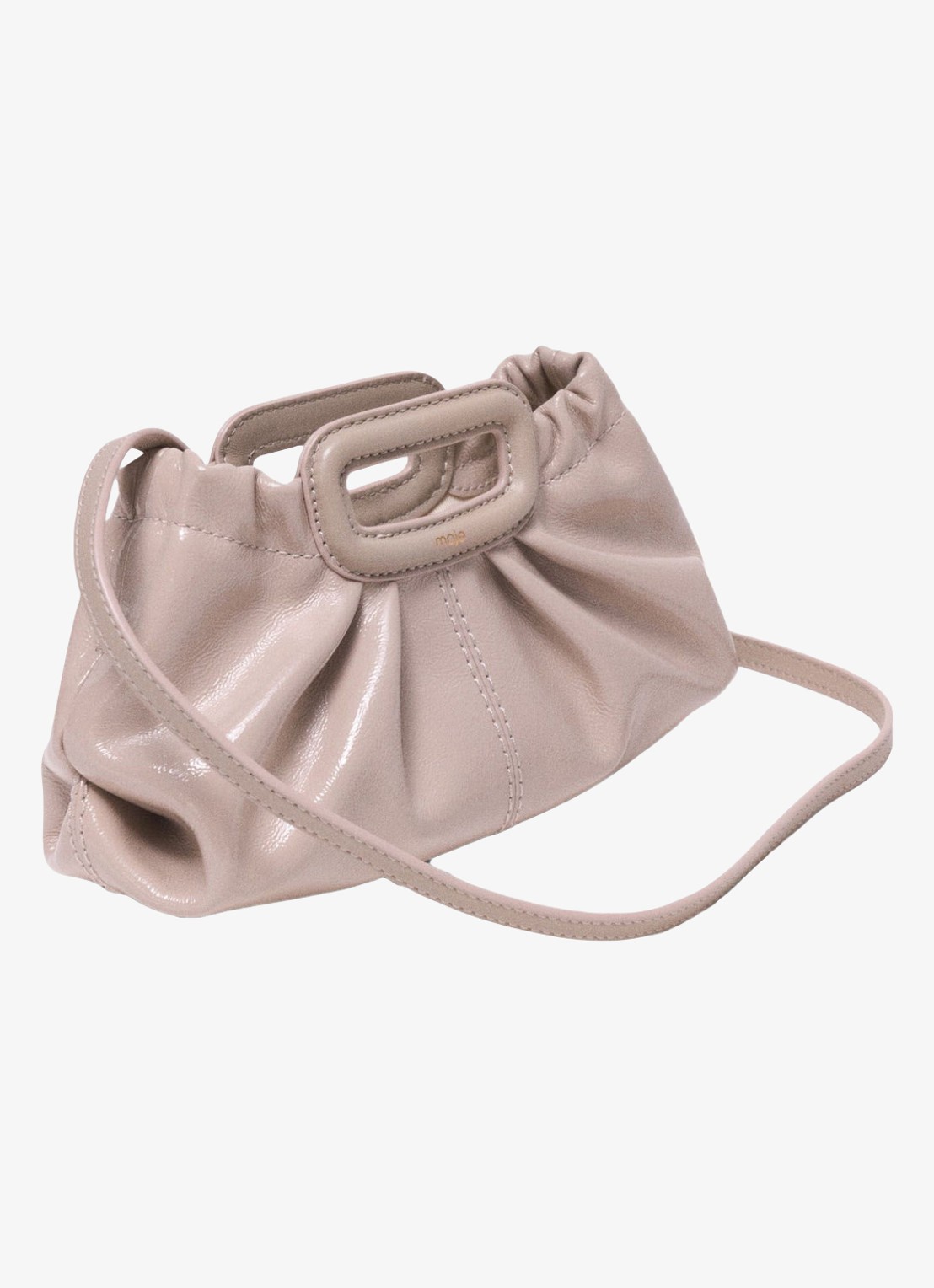 Maje Clutch van lakleer - detail 5 beige