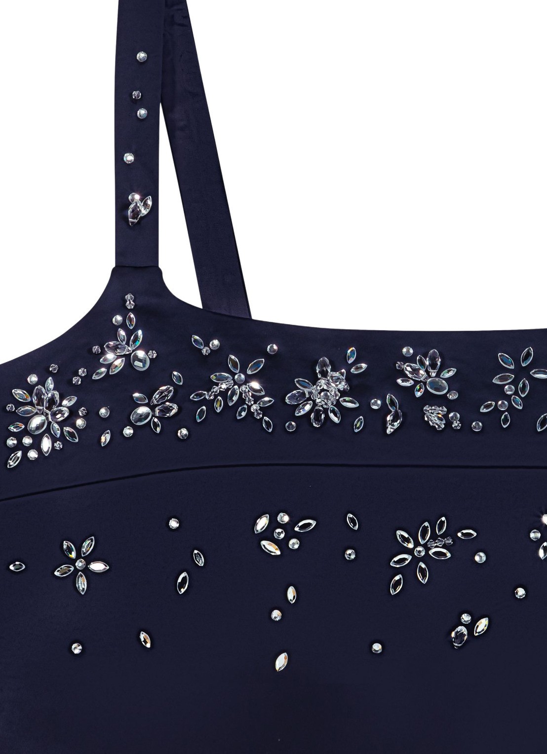 Maje Crop top met strass - detail 8 donkerblauw