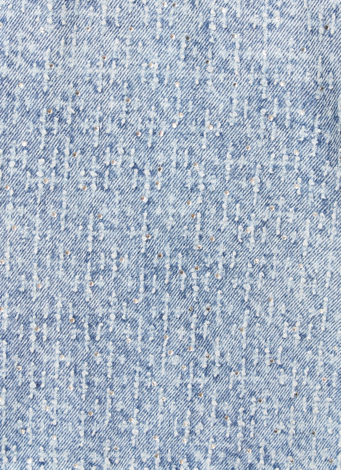 Maje Cropped spijkerjas met strass - detail 5 indigo