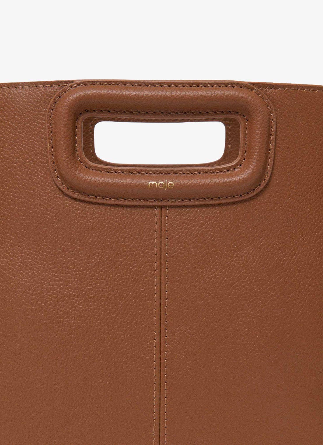 Maje Crossbodytas met franjes - detail 4 cognac