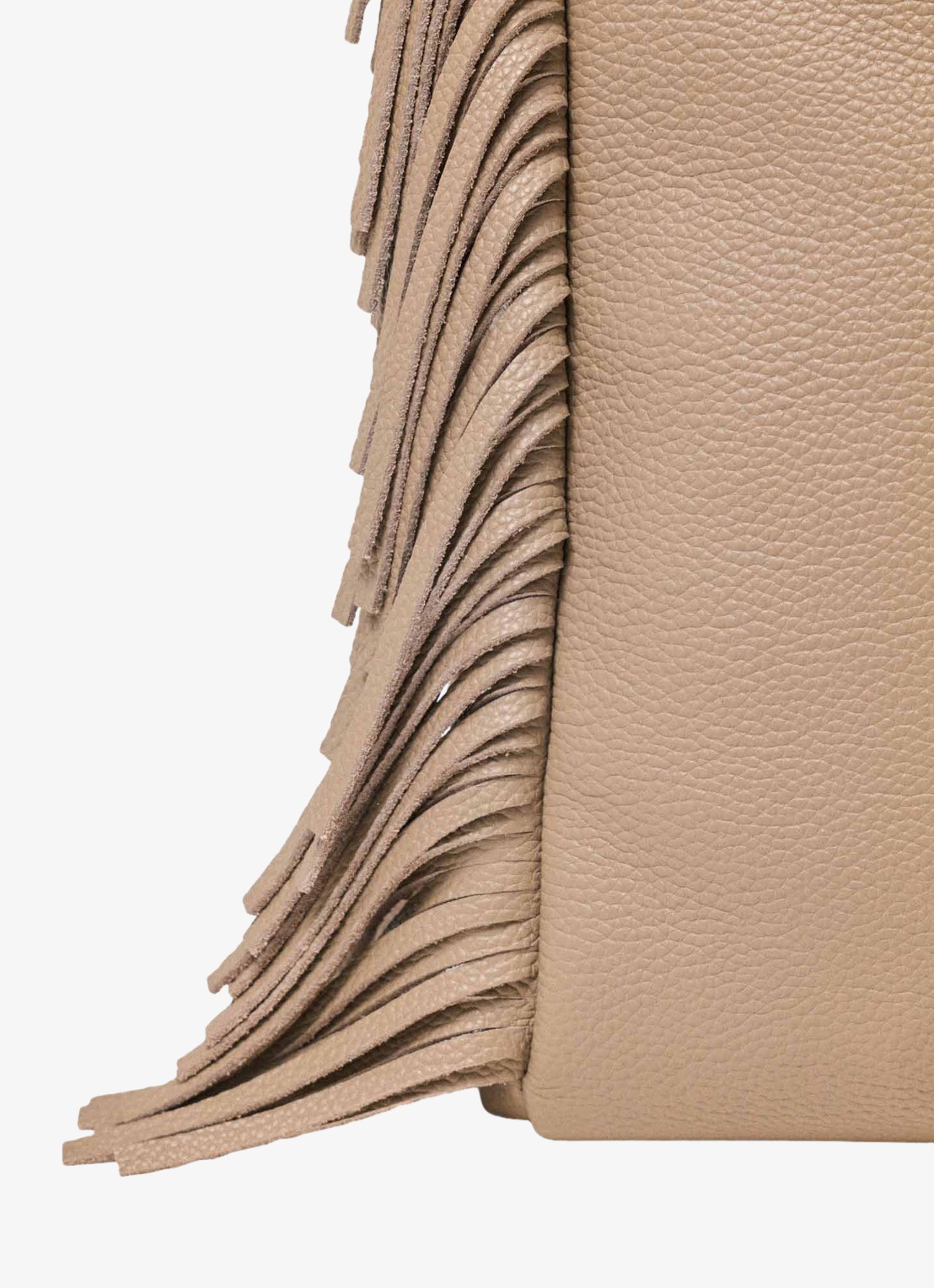 Maje Crossbodytas met franjes - detail 3 beige