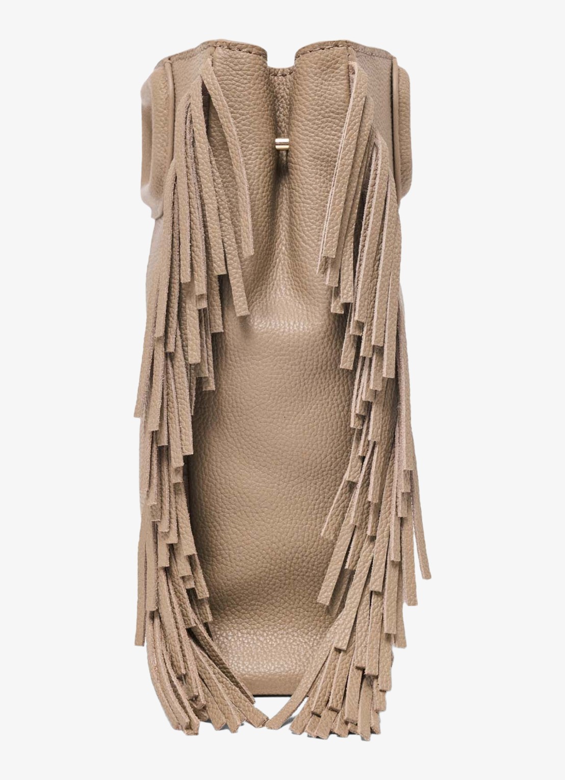 Maje Crossbodytas met franjes - detail 4 beige