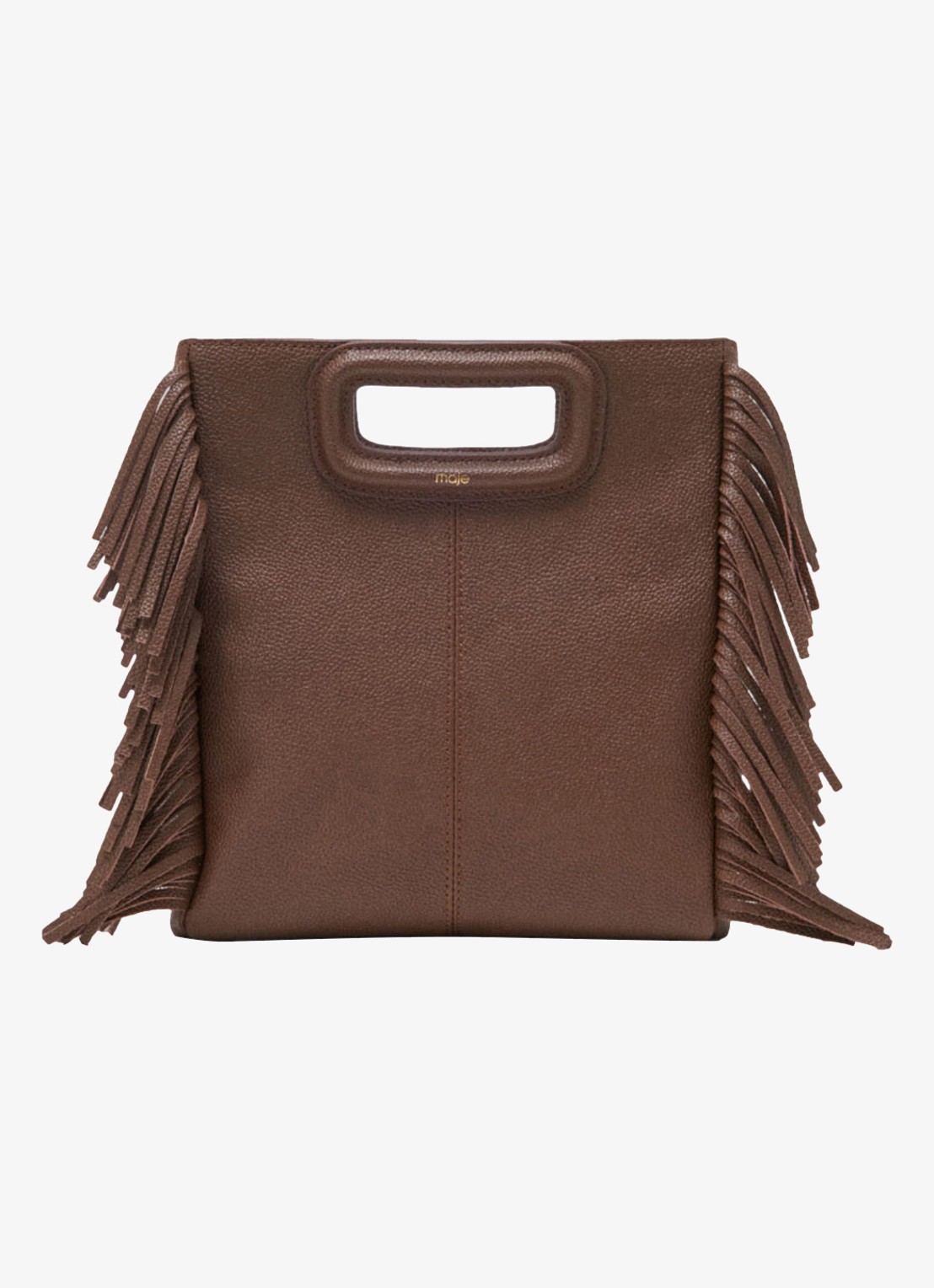 Maje Crossbodytas met franjes - voorkant bruin