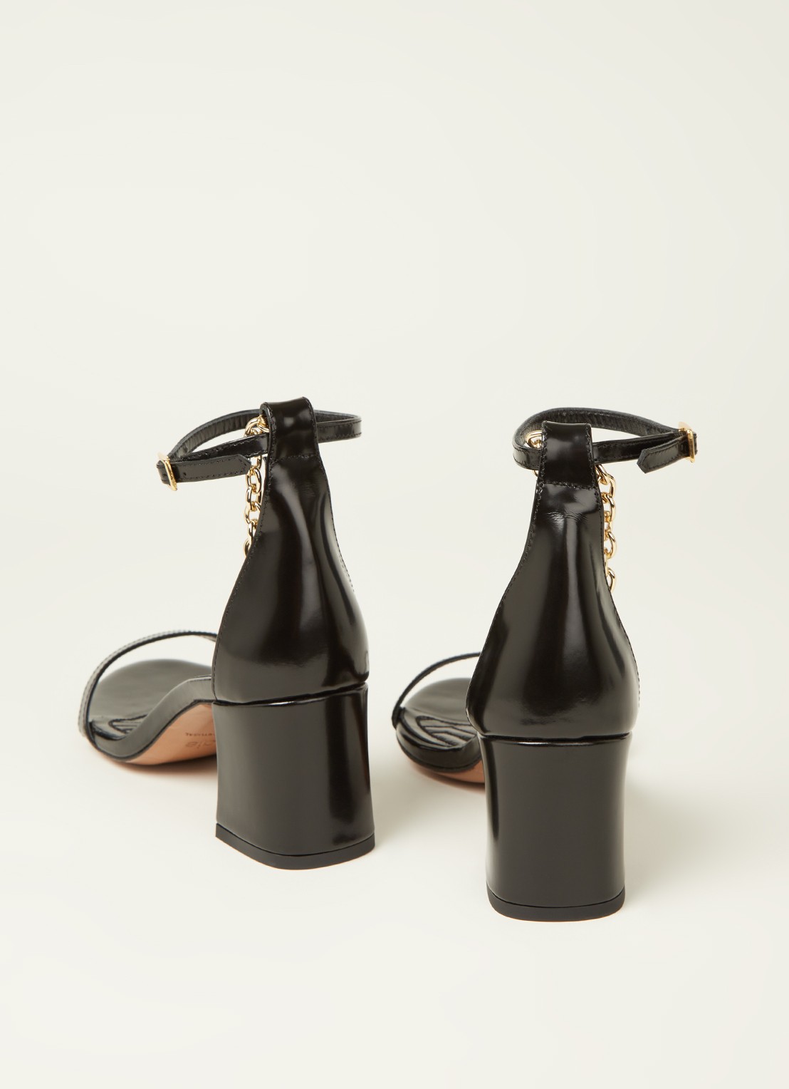 Maje Fever Low sandalette van leer - detail 2 zwart