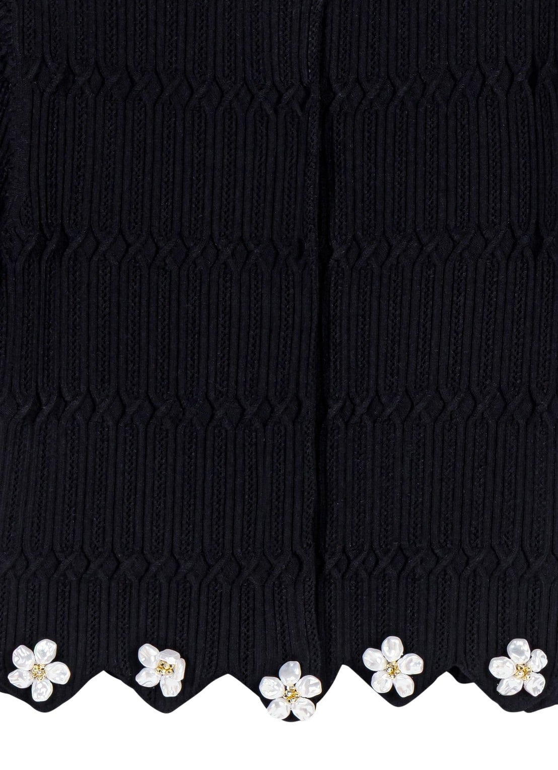 Maje Fijngebreid cropped vest met sierknopen - detail 6 jeans