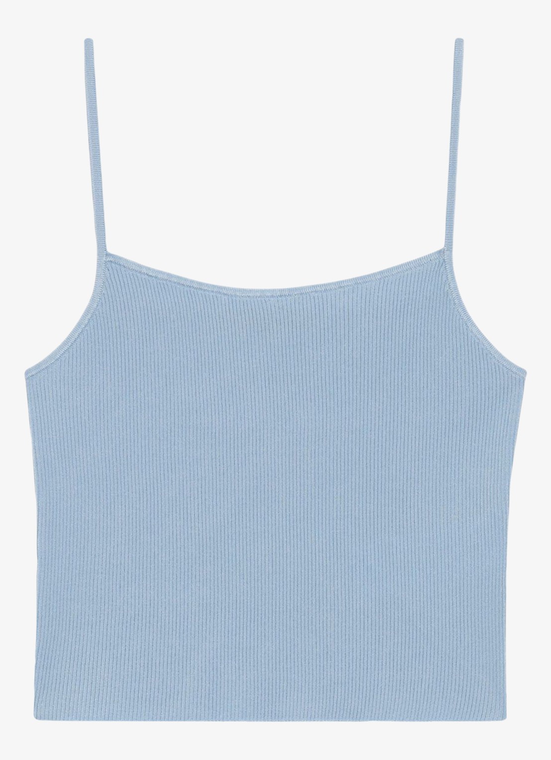 Maje Fijngebreid vest en top met spaghettibandjes - detail 7 lichtblauw