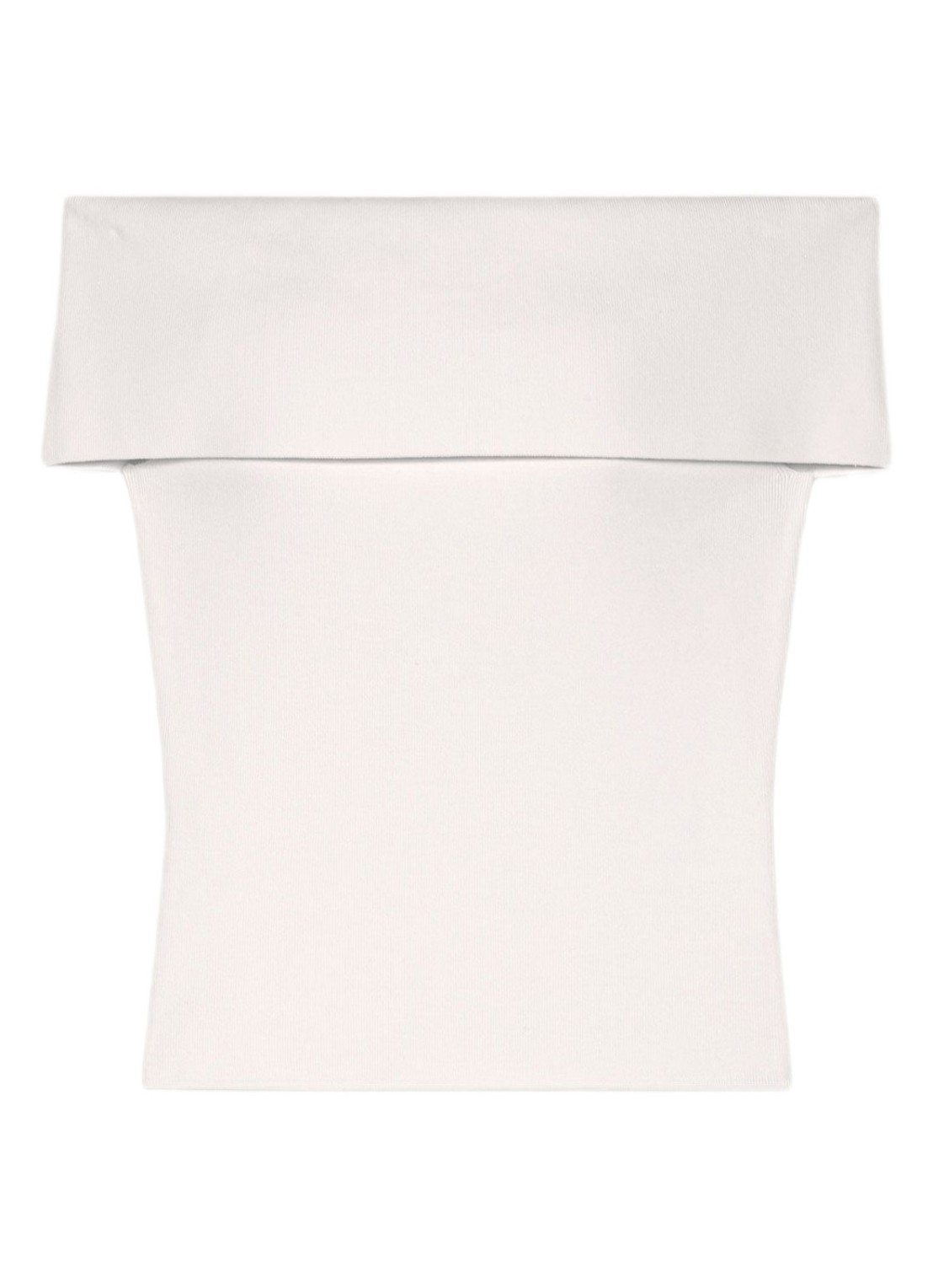 Maje Fijngebreide off shoulder top - voorkant 6 wit