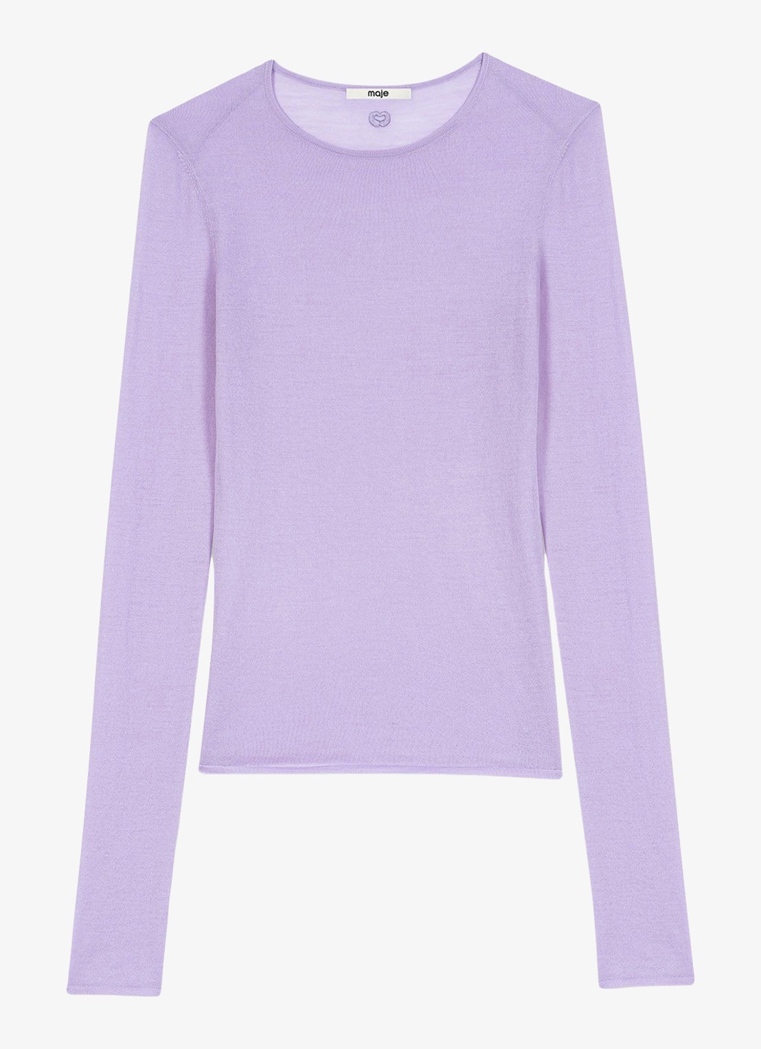 Maje Fijngebreide pullover van mesh - voorkant parma violet / paars