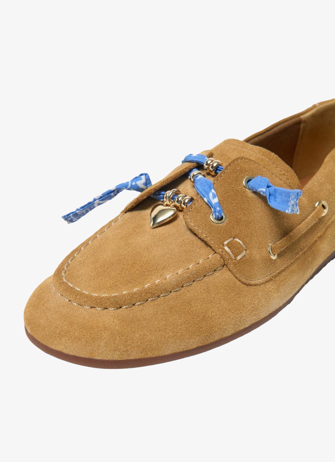 Maje Finolanude loafers van suède - detail 4 camel
