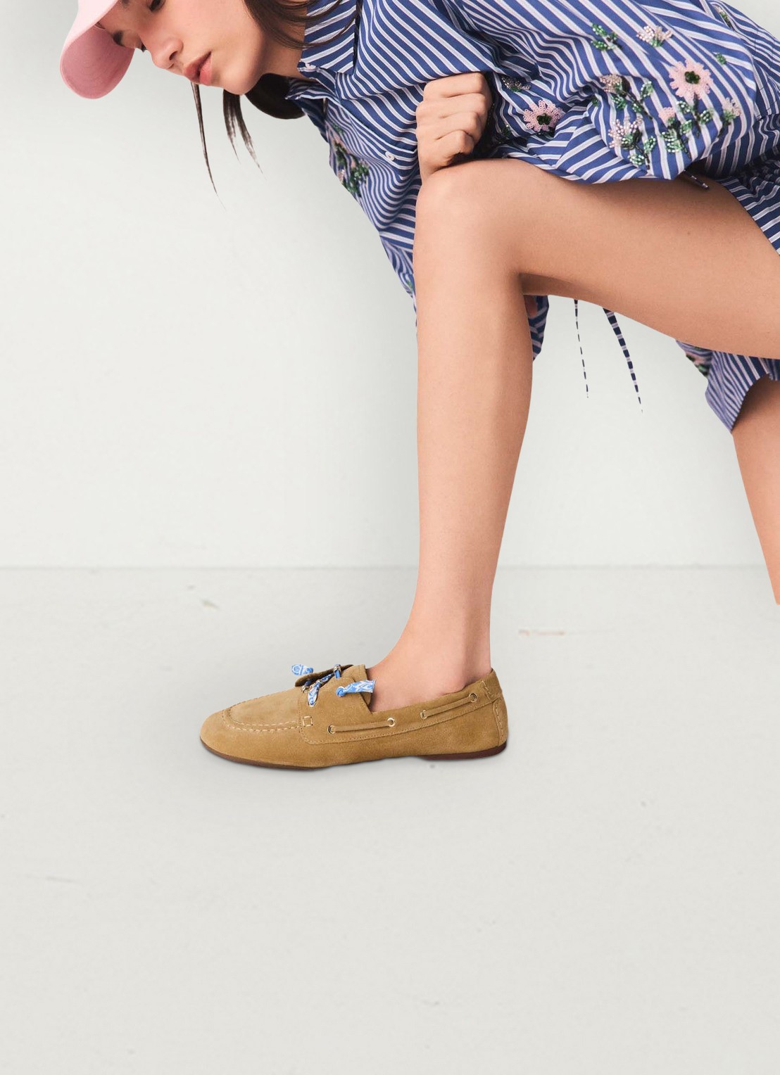 Maje Finolanude loafers van suède - detail 5 camel