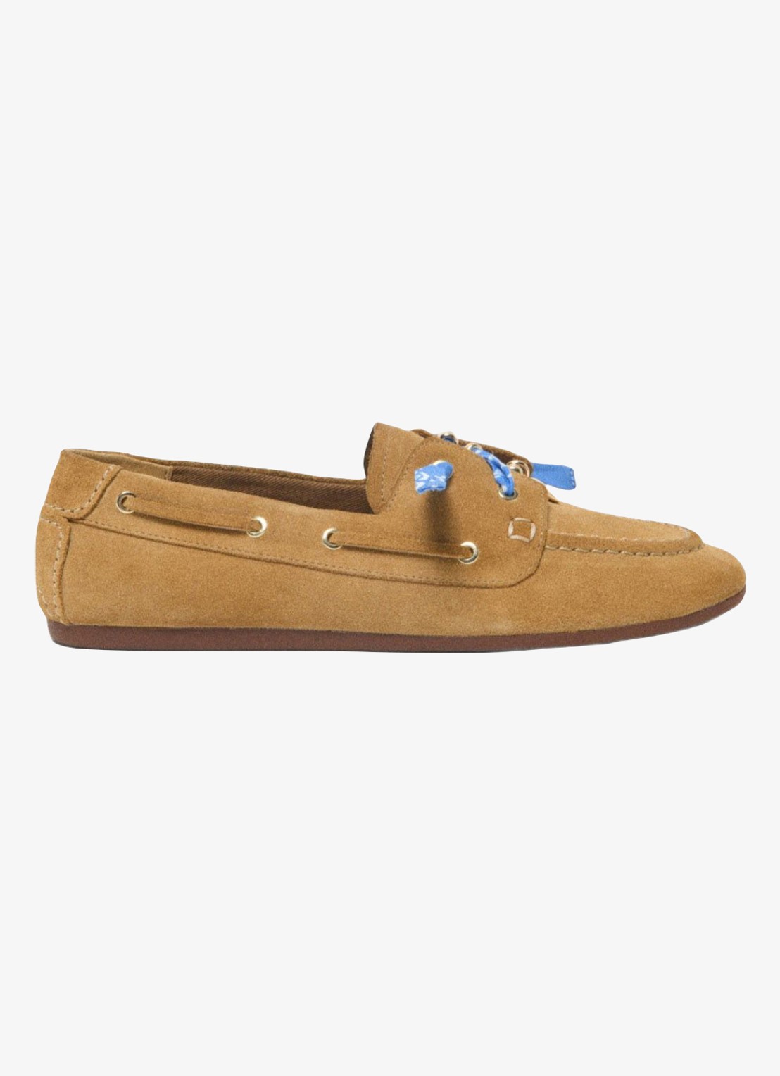 Maje Finolanude loafers van suède - voorkant 7 camel