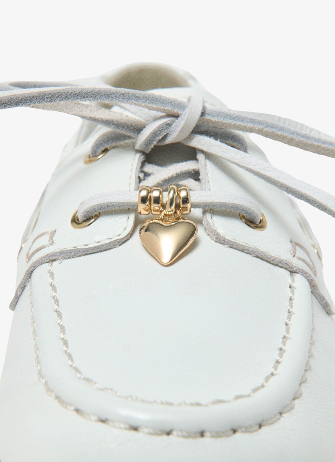 Maje Finolanuevo bootschoen van leer  - detail 6 wit