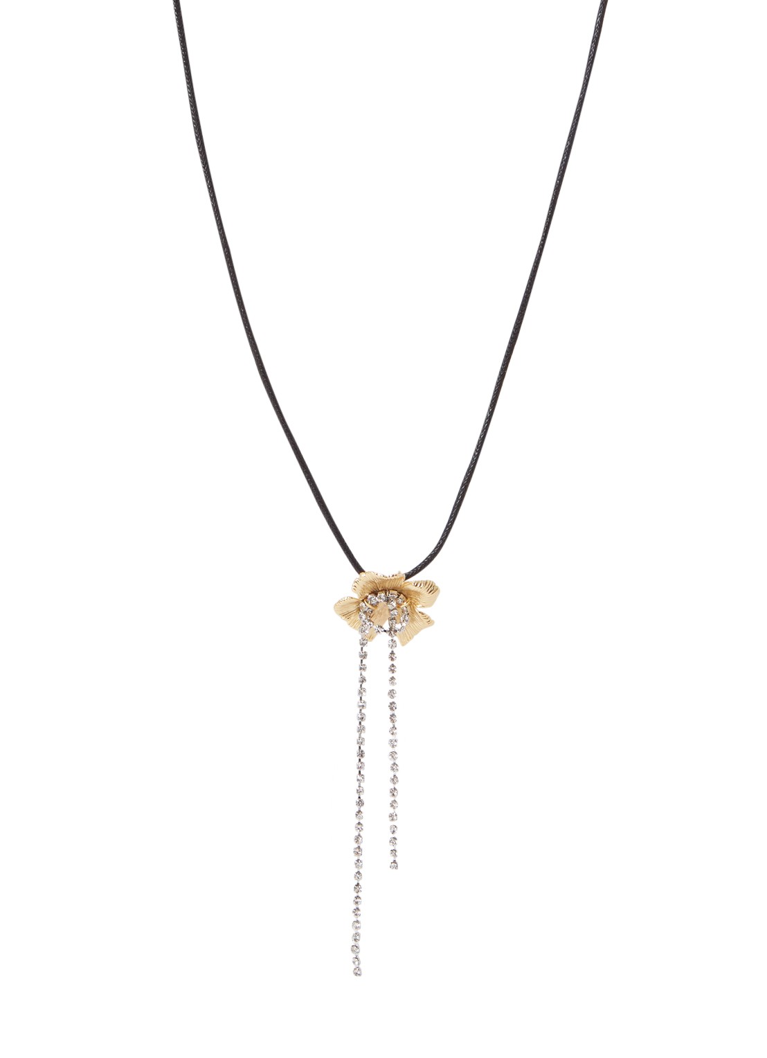 Maje Flower chocker met glassteen - voorkant 4 goud