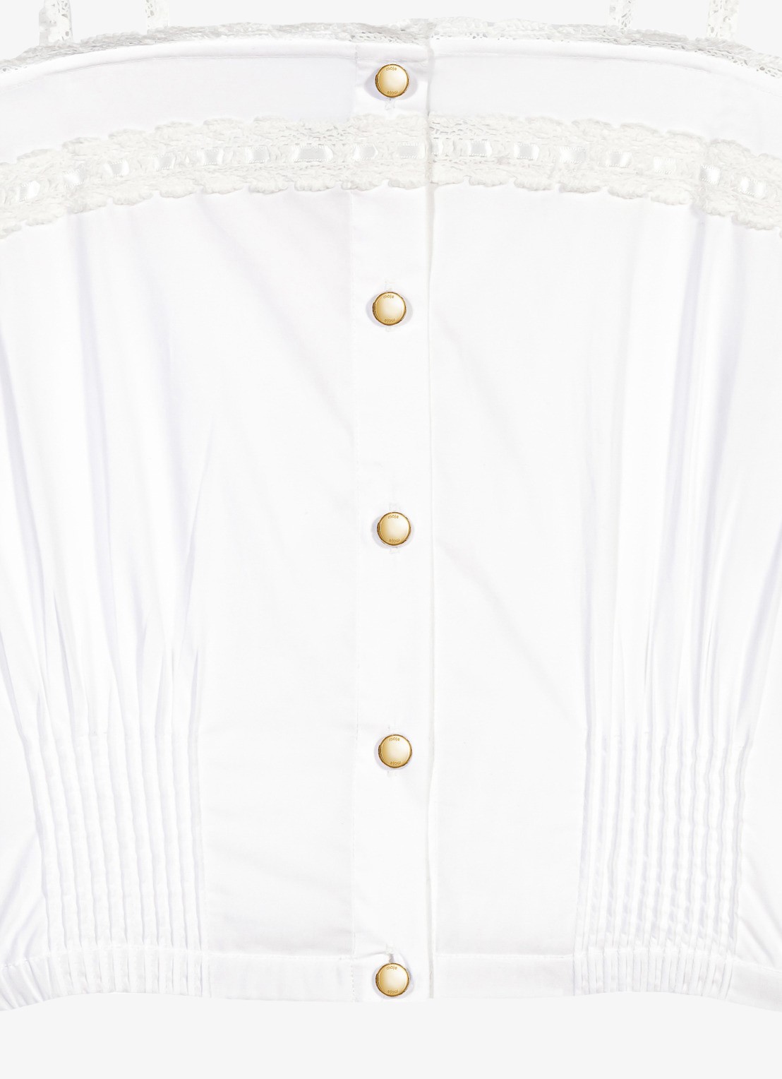 Maje Gecropte top met kantbies - detail 8 wit