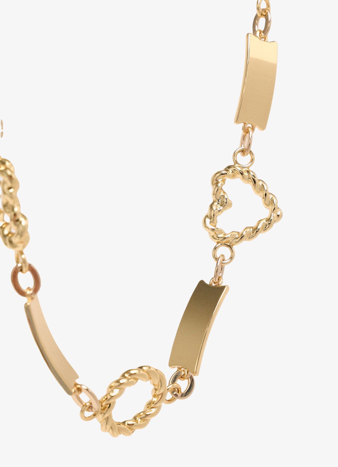 Maje Gevlochten gouden kettingriem - detail 7 goud