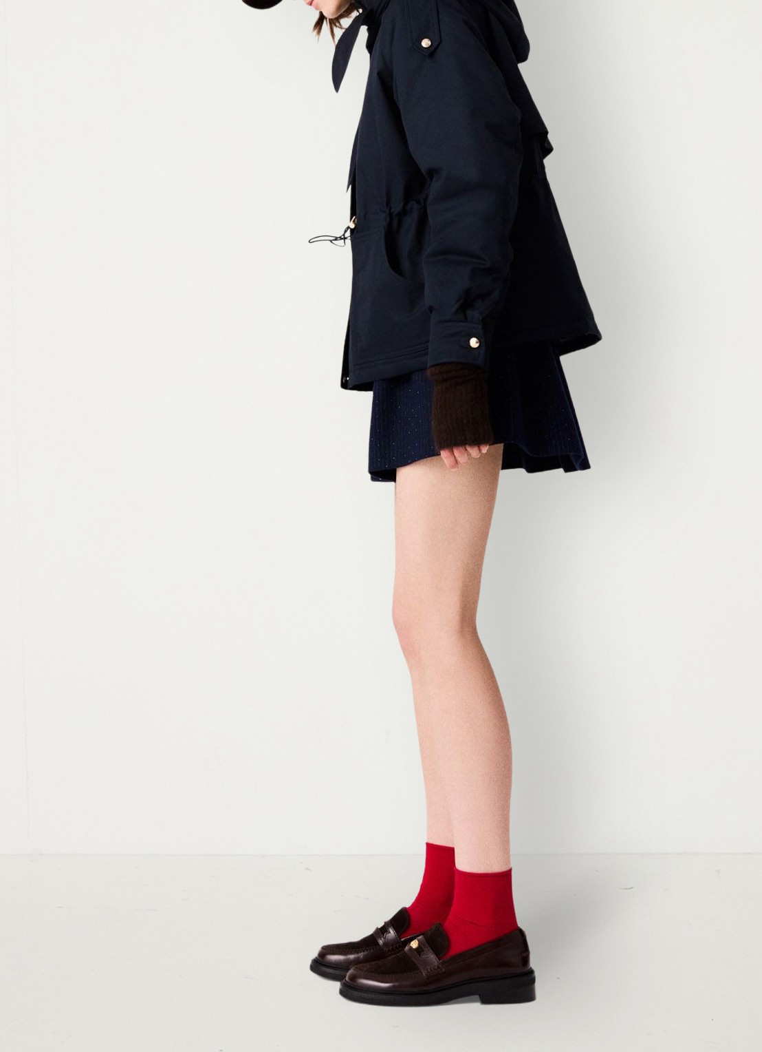 Maje Gewatteerde parka met steekzakken - detail 3 donkerblauw