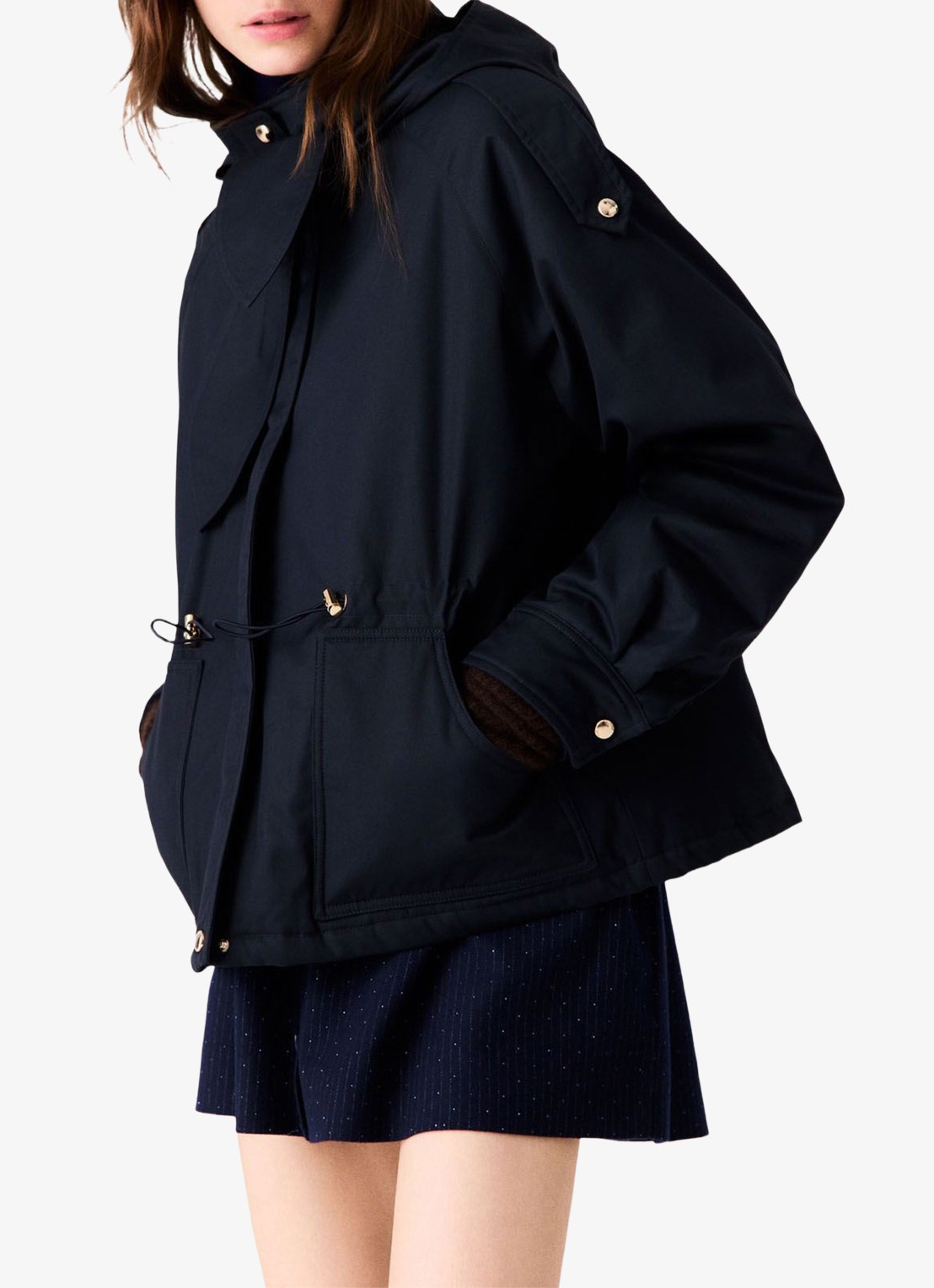 Maje Gewatteerde parka met steekzakken - detail 6 donkerblauw