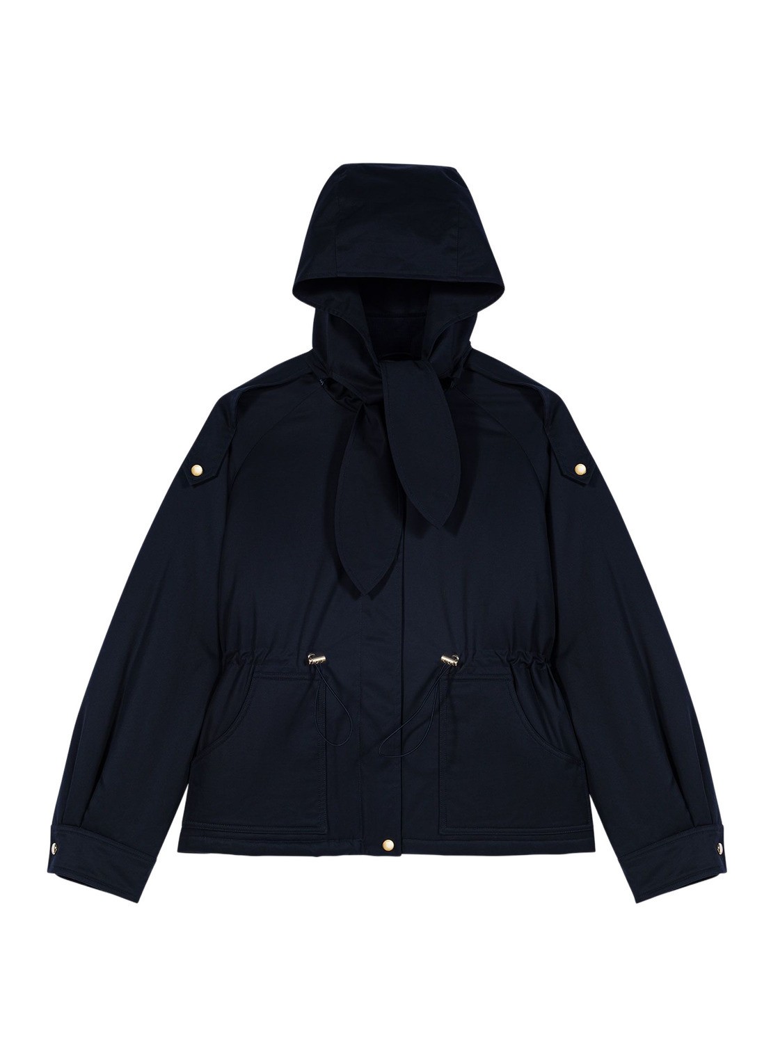 Maje Gewatteerde parka met steekzakken - voorkant 7 donkerblauw