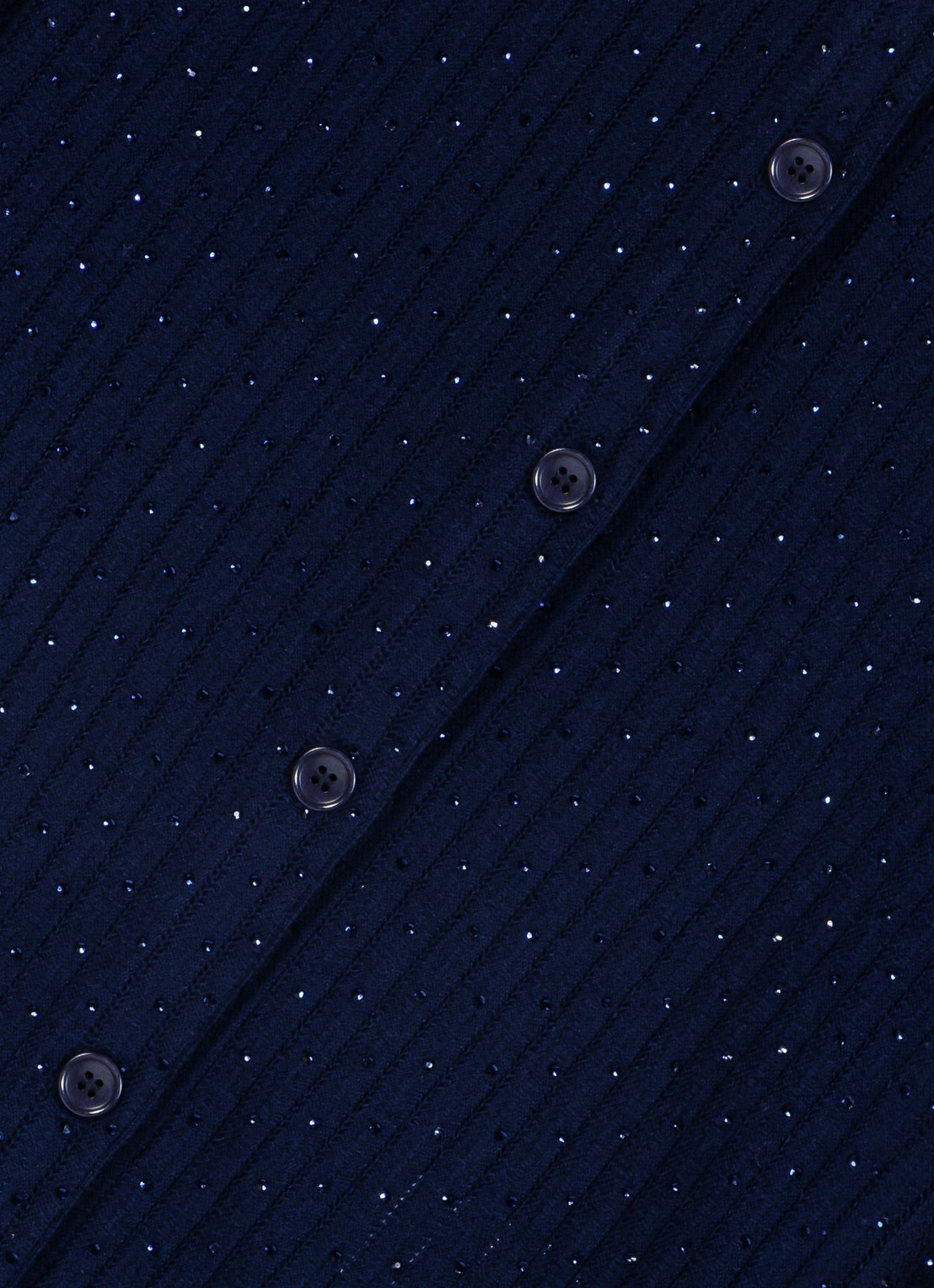 Maje Grofgebeid vest in wolblend met strass - detail 8 donkerblauw