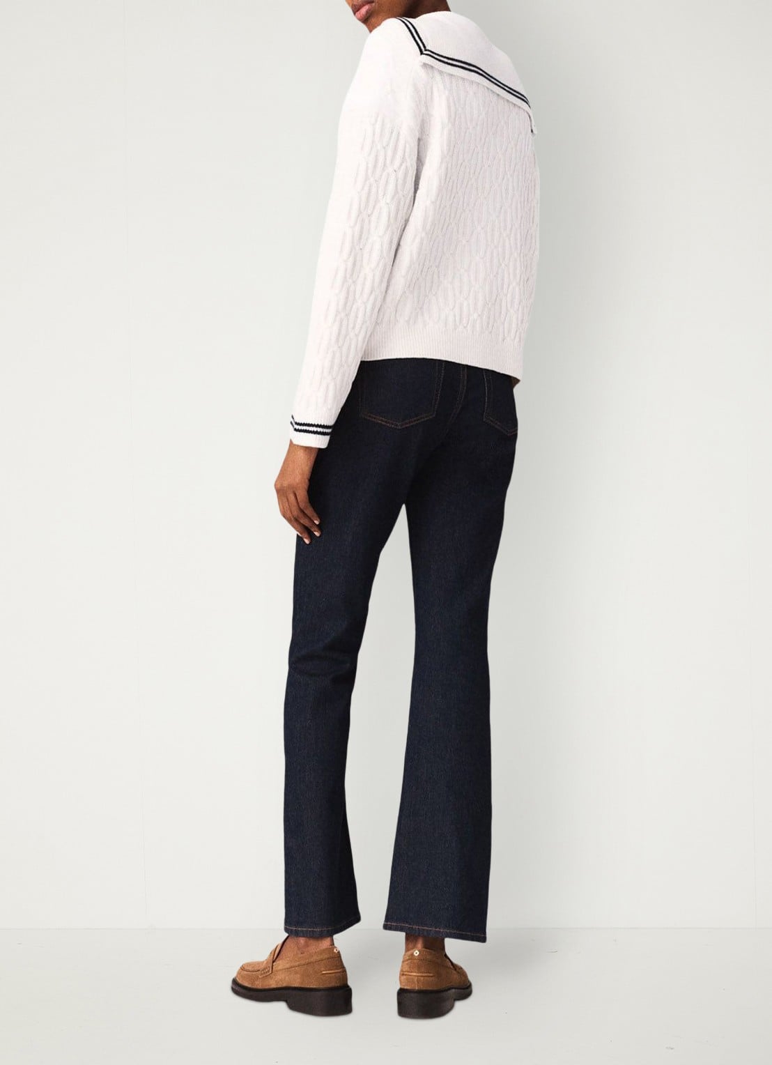 Maje High slim fit leg jeans met donkere wassing - achterkant 6 dark blue / blauw