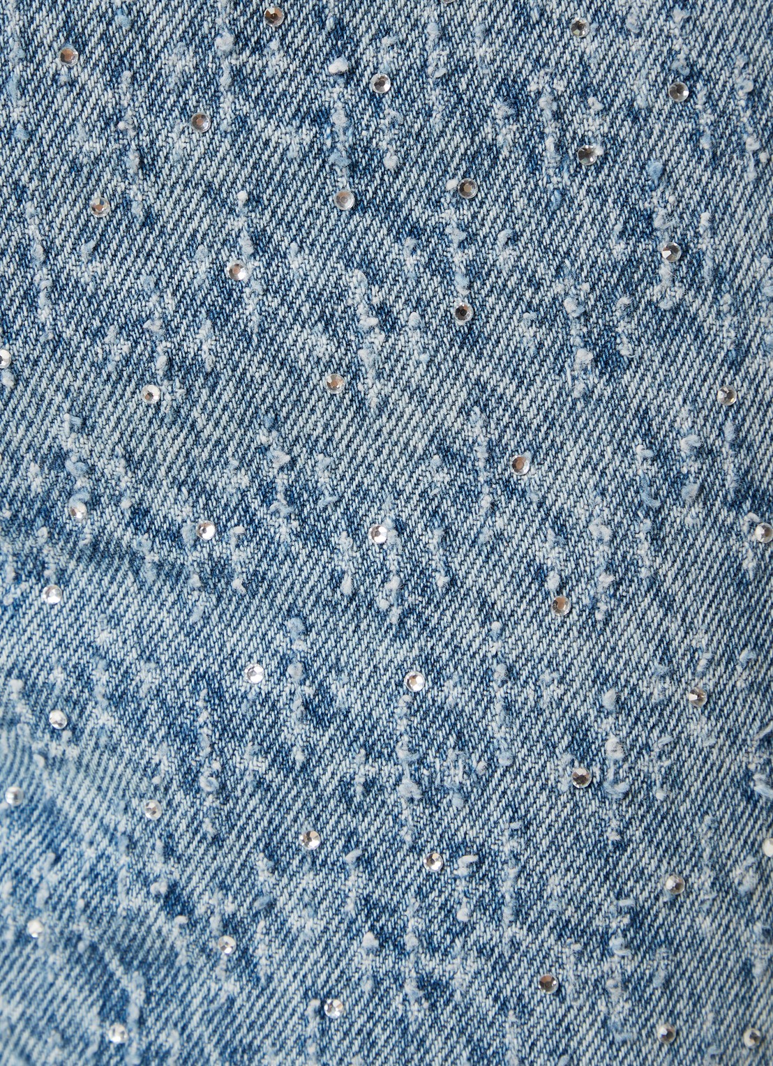 Maje High waist loose fit jeans met strass - detail 4 indigo