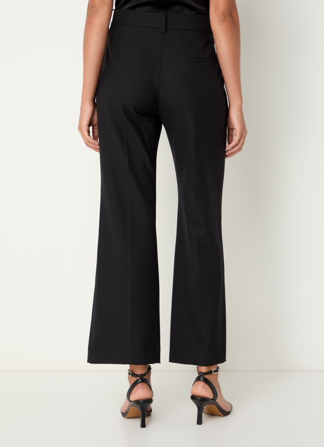 Maje High waist loose fit pantalon in wolblend - achterkant 4 zwart