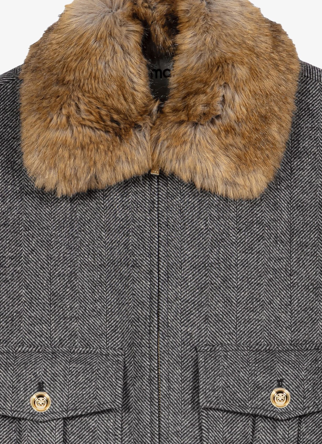 Maje Jack in wolblend - detail dark grey / grijs