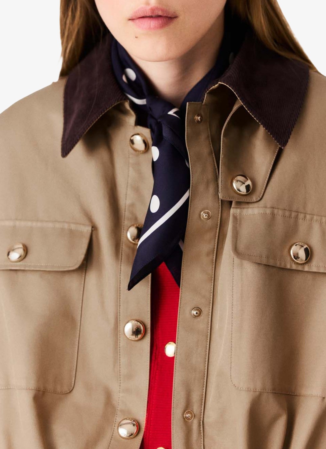 Maje Jack met opgestikte zakken - detail 4 beige