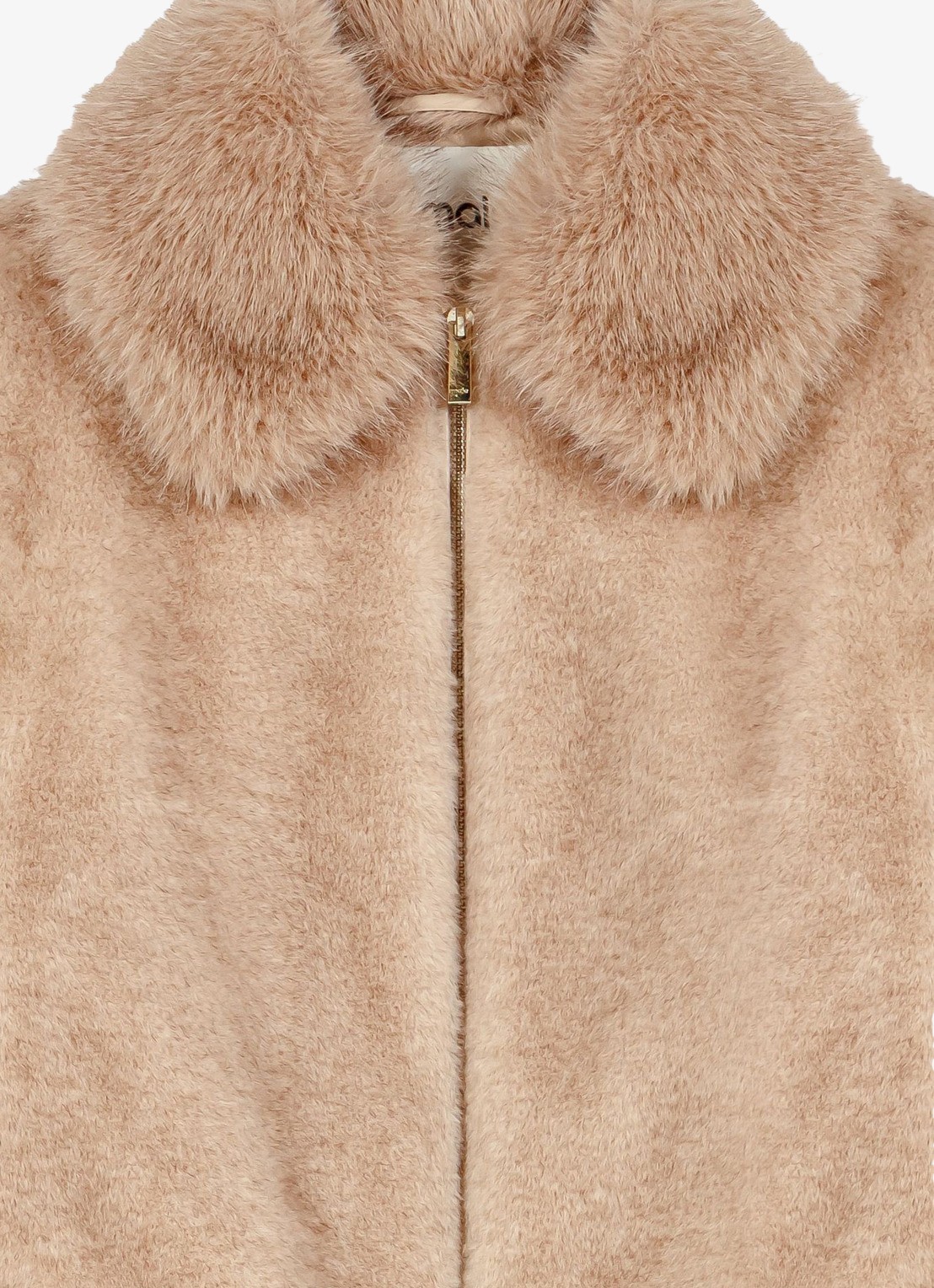 Maje Jack van imitatiebont met steekzakken - detail 5 beige