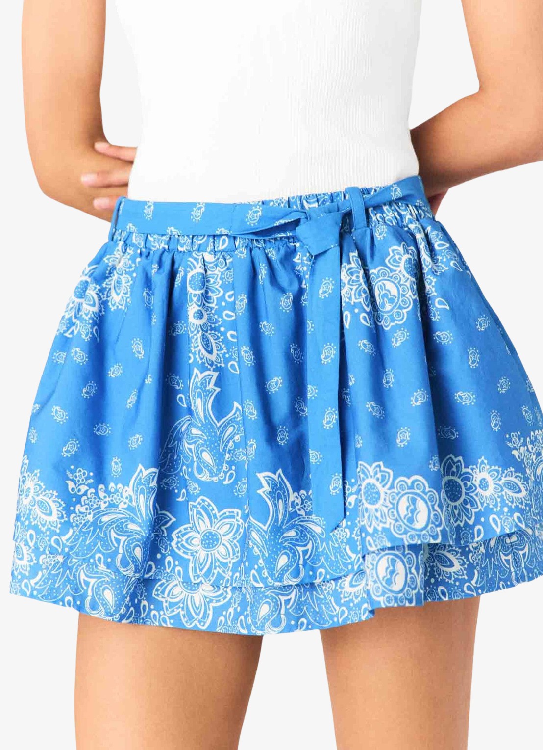 Maje Jinabo minirok met print en strikceintuur - detail 7 roze