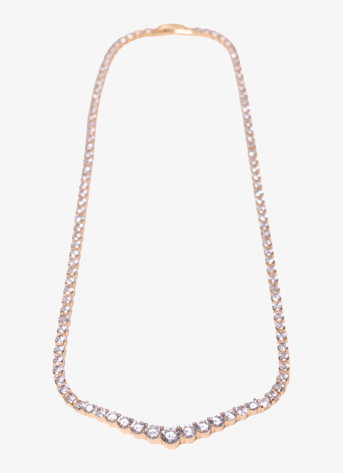 Maje Ketting met zirkonia - achterkant 6 goud