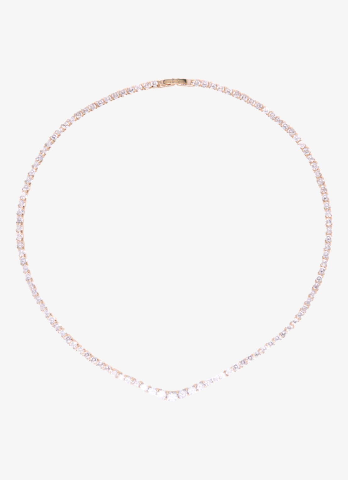 Maje Ketting met zirkonia - voorkant 4 goud