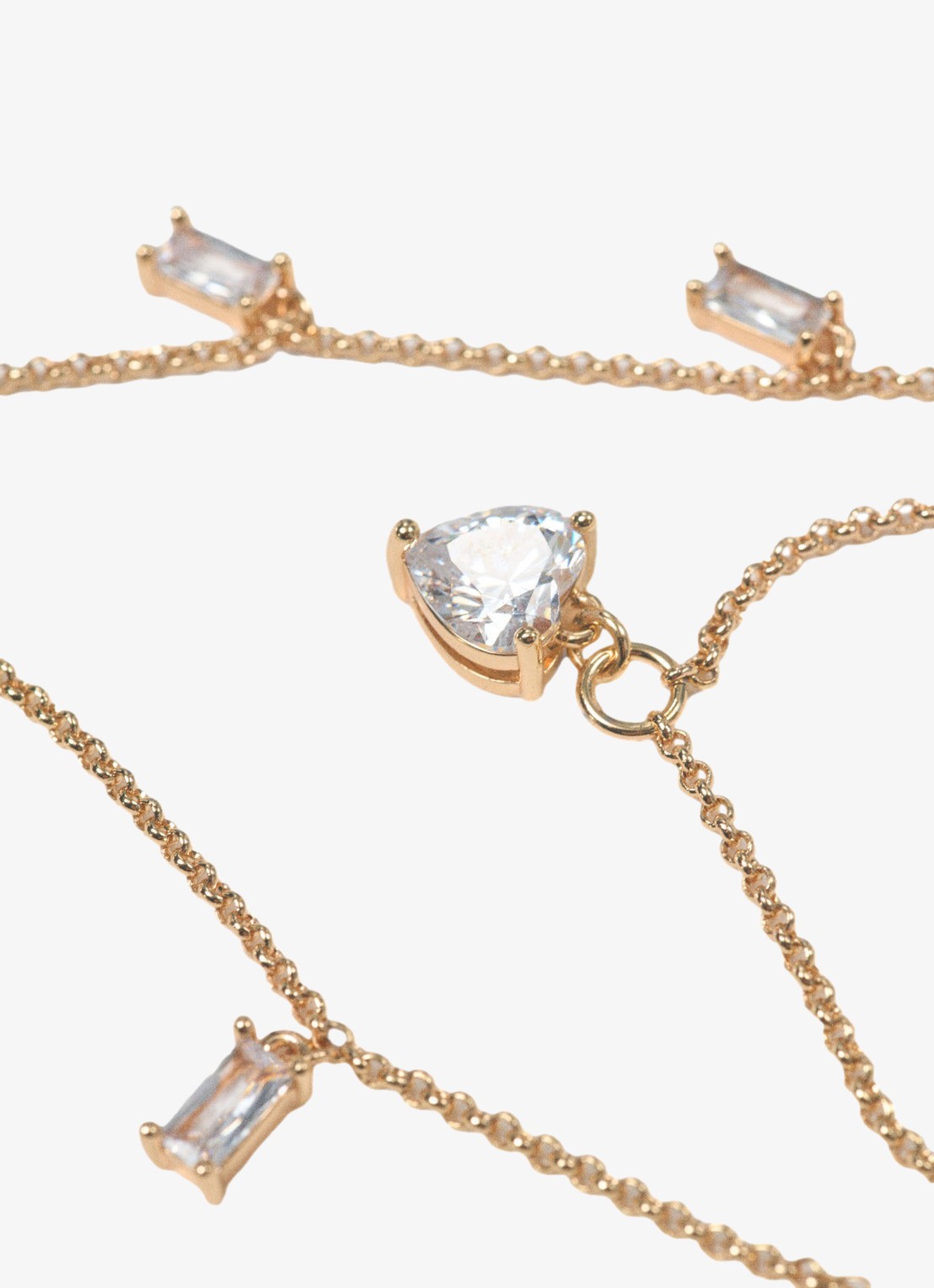 Maje Ketting met zirkonia - detail 3 goud