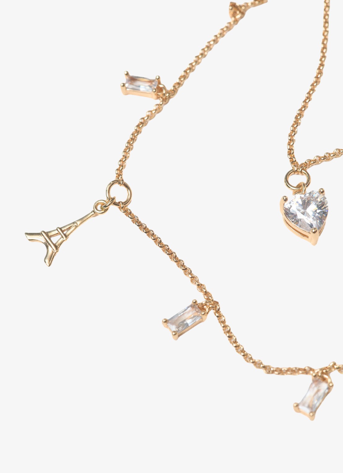 Maje Ketting met zirkonia - detail 4 goud
