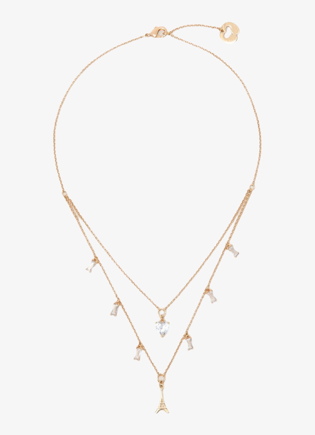 Maje Ketting met zirkonia - voorkant 5 goud