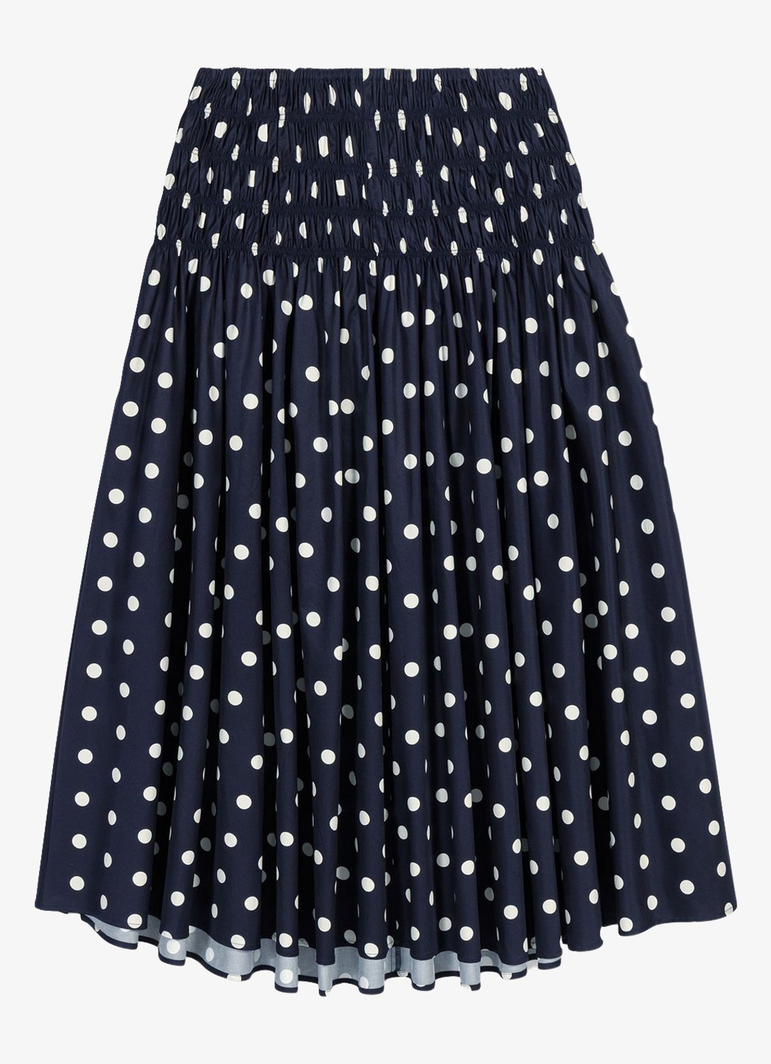Maje Lange katoenen rok - voorkant donkerblauw