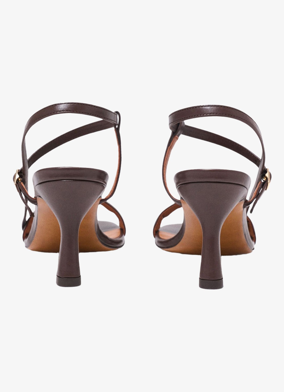 Maje Leren sandalen met bandjes - detail 7 bruin