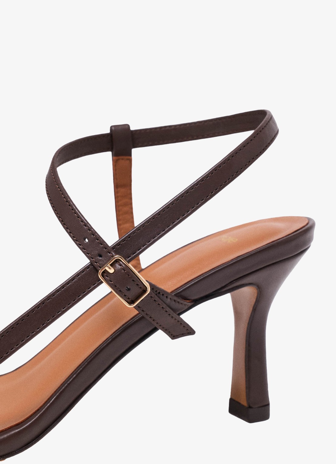 Maje Leren sandalen met bandjes - detail 8 bruin