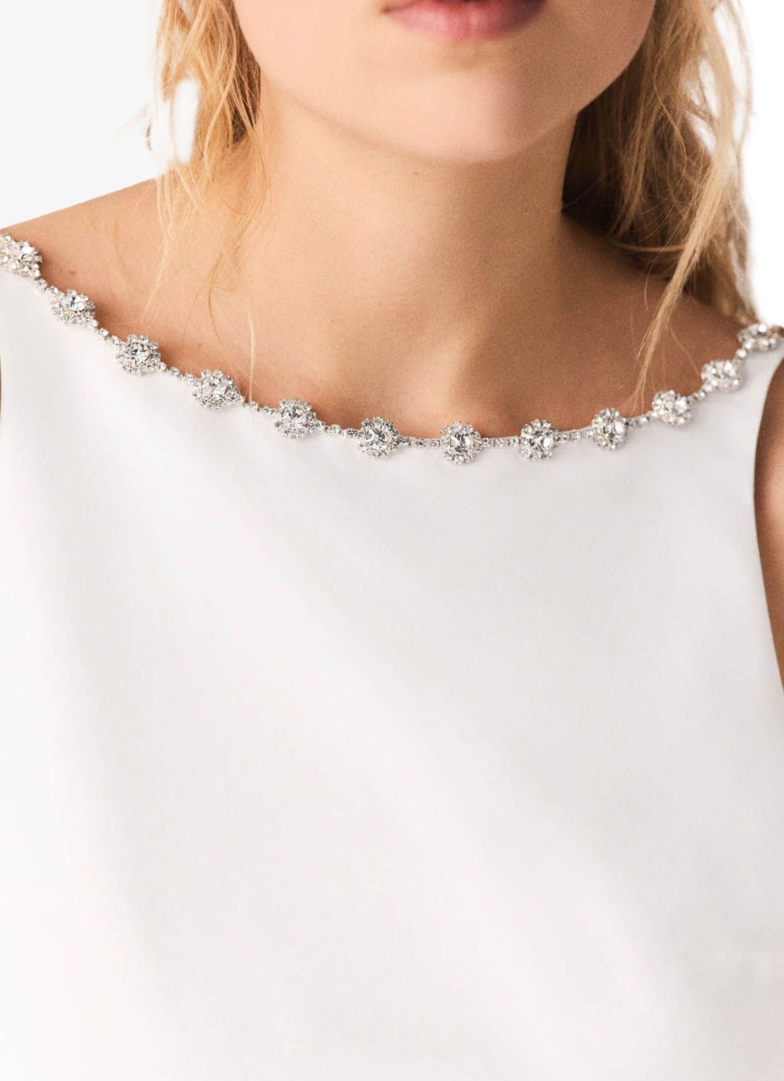Maje Lipalace top met strass - detail 4 wit