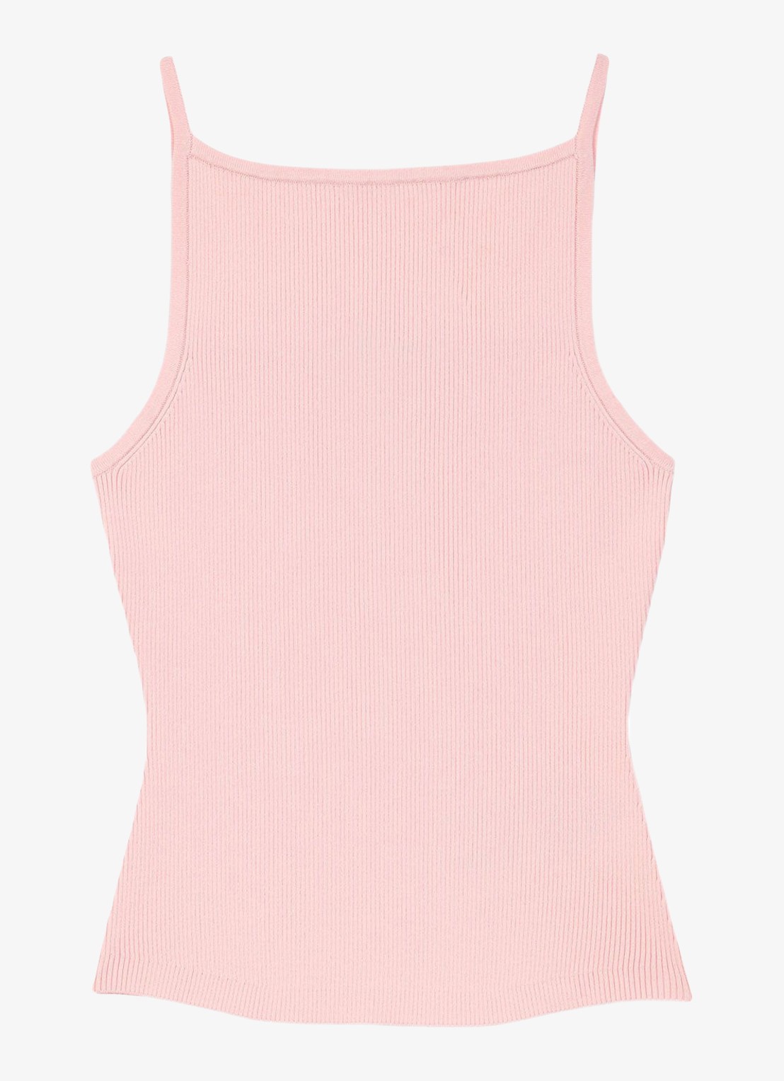 Maje Liyo ribgebreide top - voorkant 6 roze