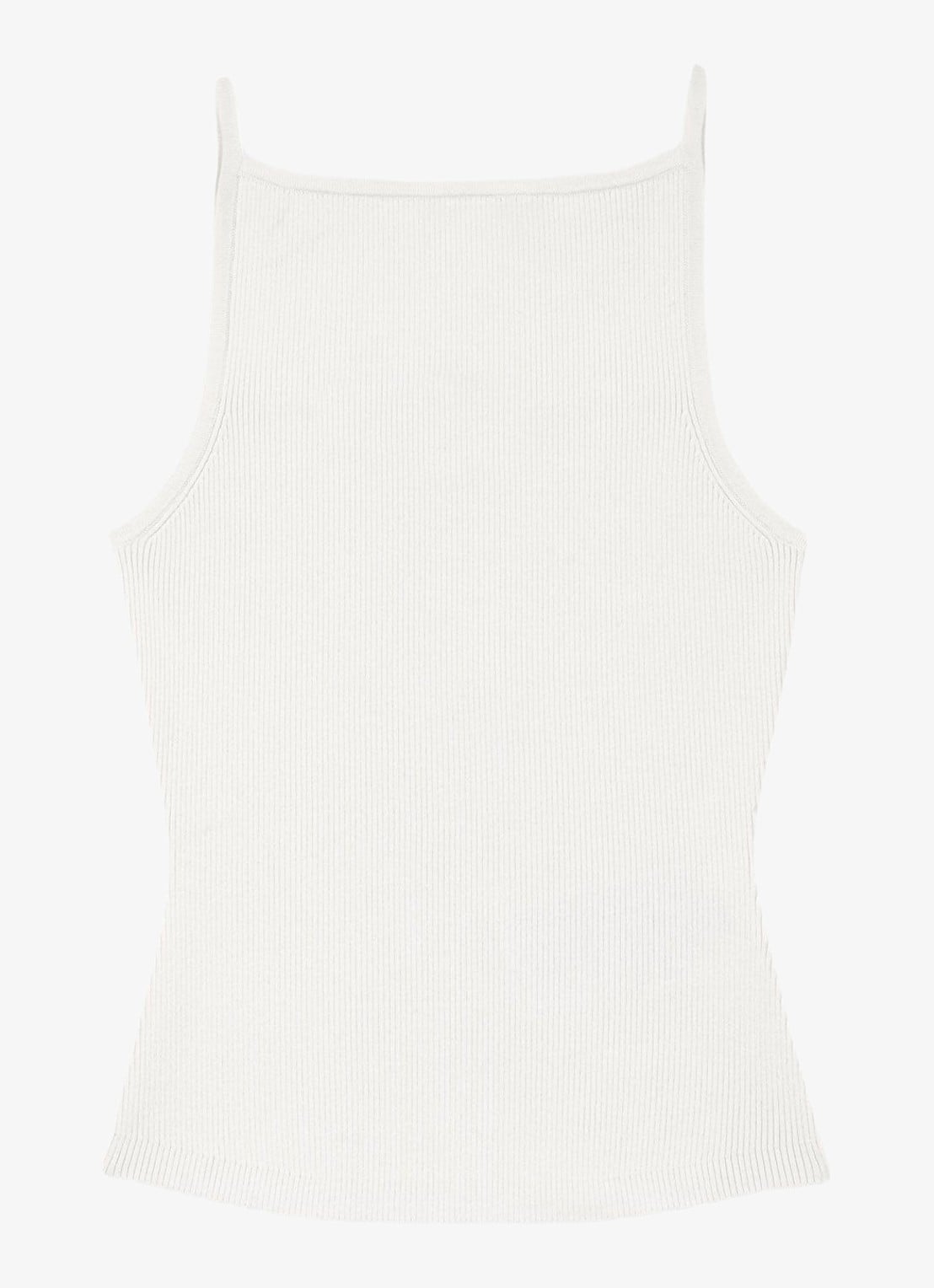 Maje Liyo ribgebreide top - voorkant wit