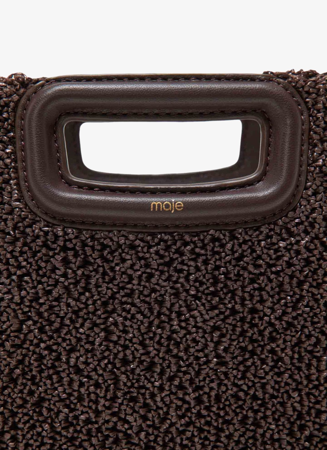 Maje M handtas met franjes - detail 5 donkerbruin