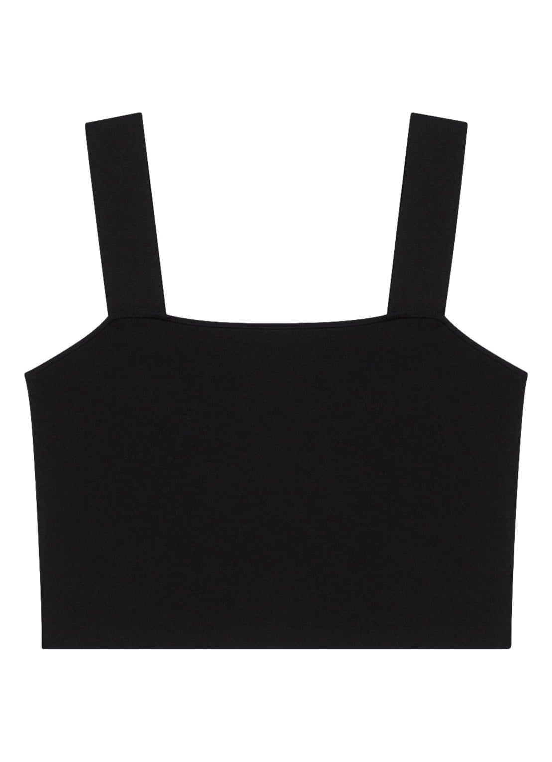 Maje Maclyna cropped tanktop met stretch - voorkant 2 zwart