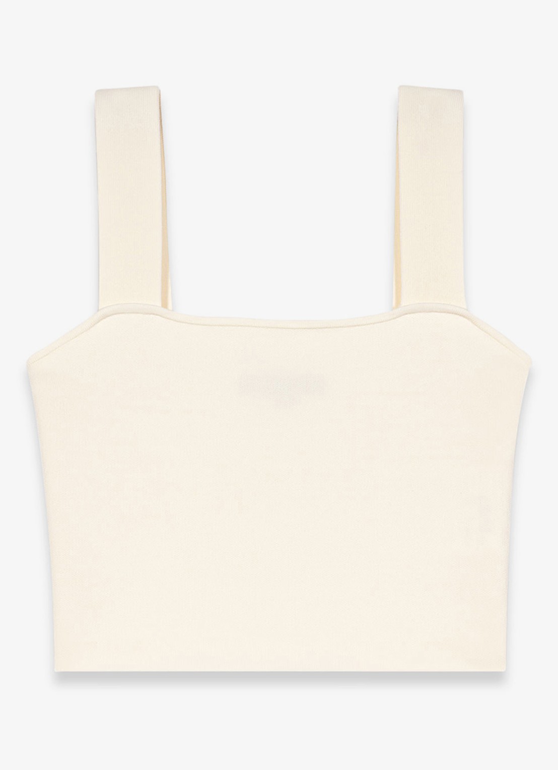 Maje Maclyna cropped tanktop met stretch - voorkant beige