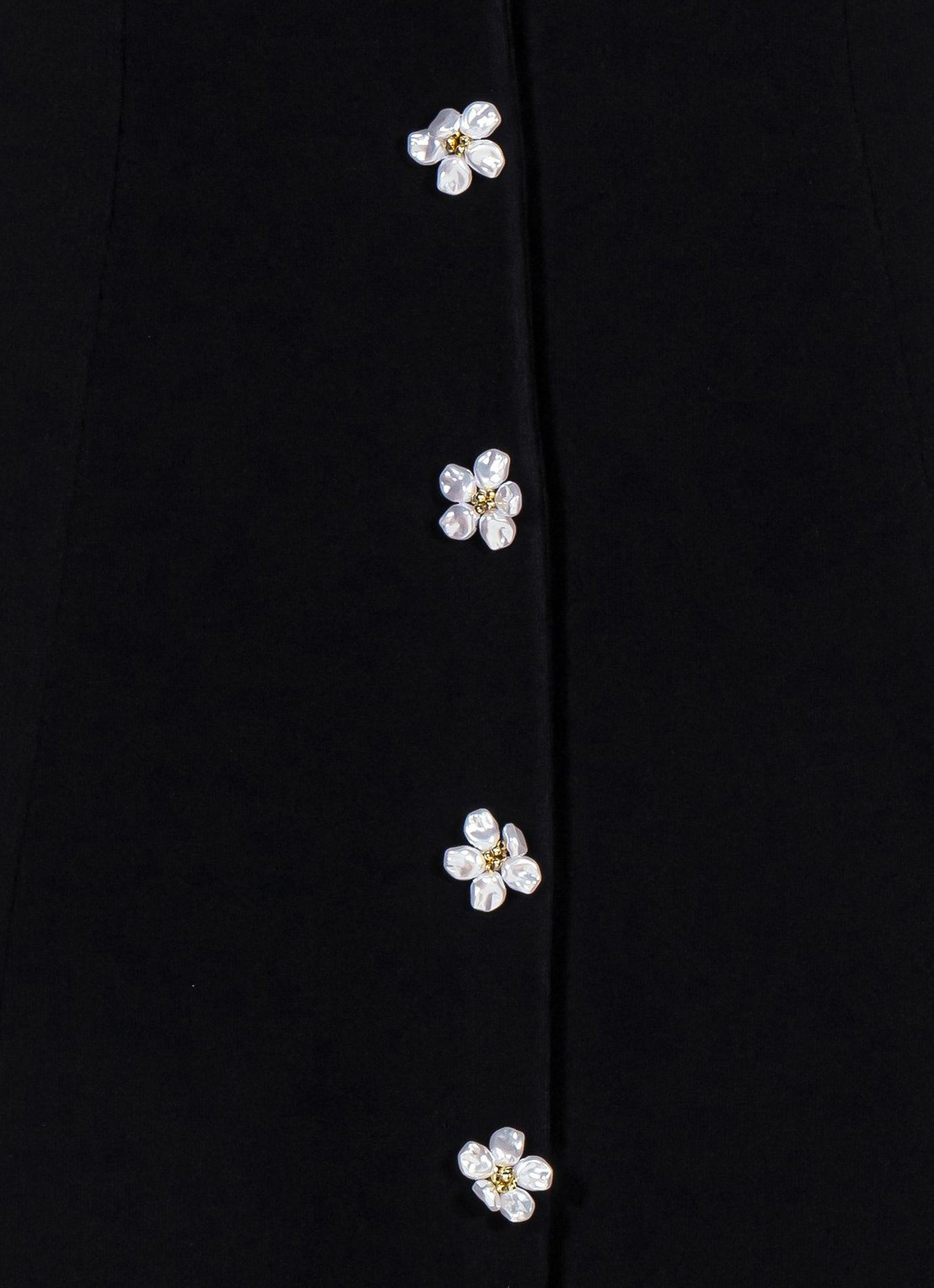Maje Midi jurk met sierknopen - detail 4 zwart