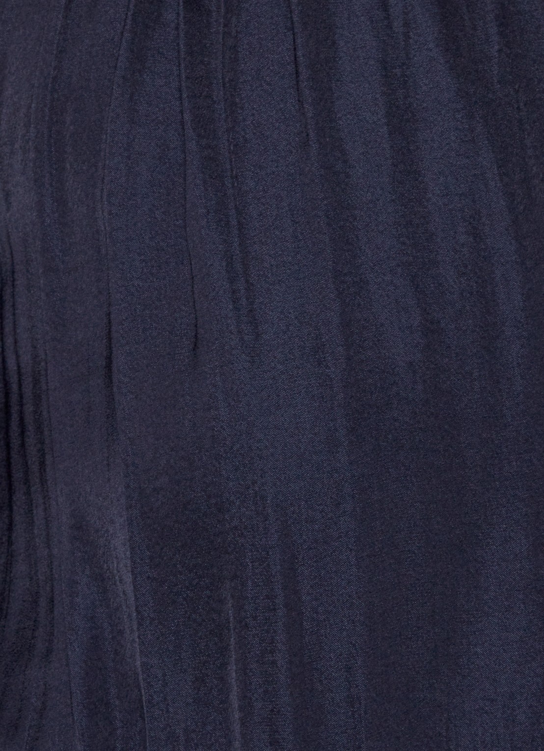 Maje Midi jurk met smockwerk en volant - detail 5 donkerblauw