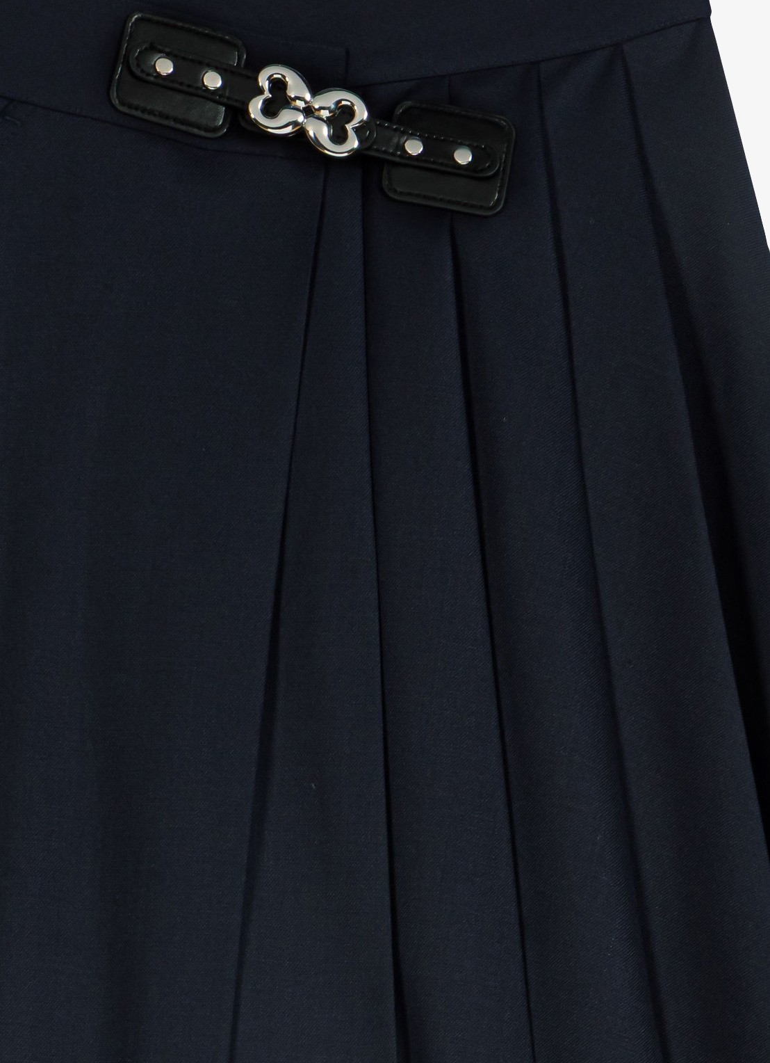 Maje Midi rok met kettingdetail - detail donkerblauw